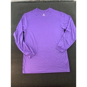BSN Sports Purple Long‎ Sleeve Performance T Shirt Size Small Athletic Top